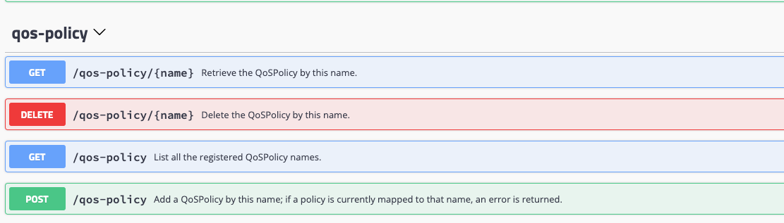 QoS Policy REST API