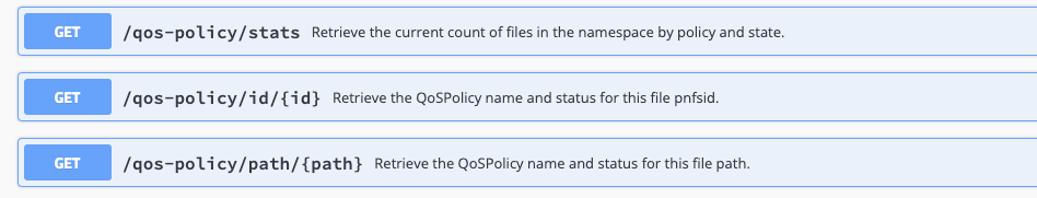 QoS File Policy REST API