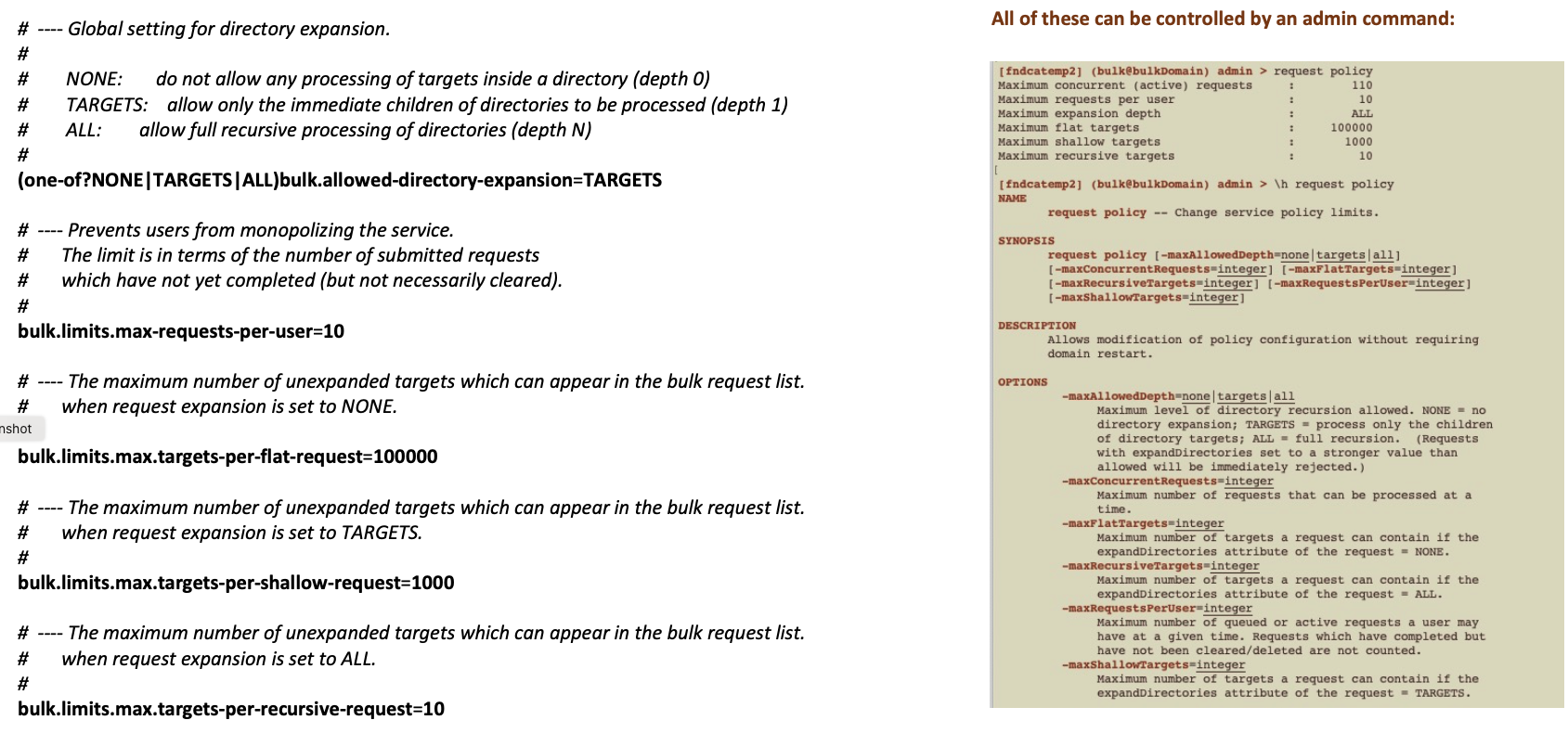 Bulk Request Policy Command